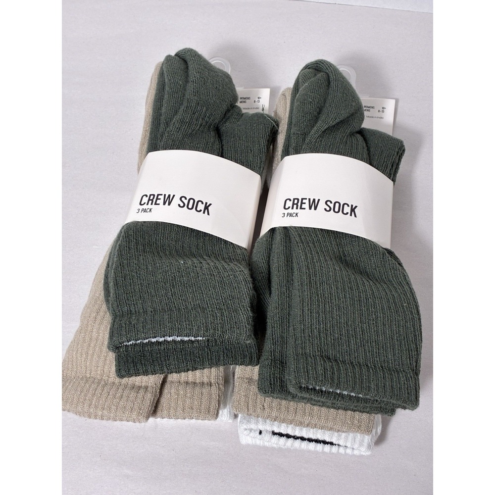 DSG Crew Socks 6pk Comfort Unisex Mens Shoe Size 8-13 Women's 10+ Shoe Size‎